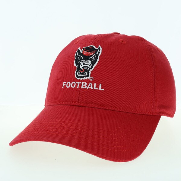 Red Adjustable Twill Hat - Wolfhead